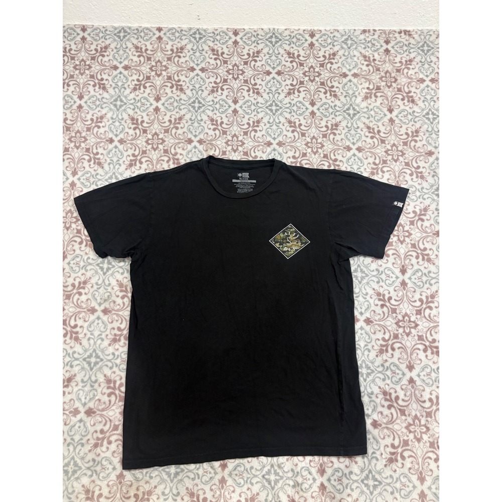 Salty Crew Mens T-Shirt Medium Black Sink or Swim Camo Graphic Tee Short Sleeve
